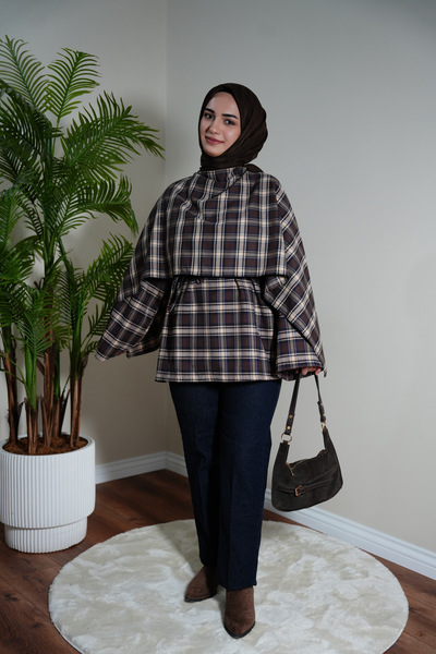 GAMZE ÖZKURT Seyyar Pelerinli Gömlek