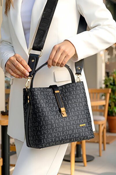 POLO CLUB Women's Lock Detailed 3-Compartment Long Strap Hand & Shoulder Bag ...