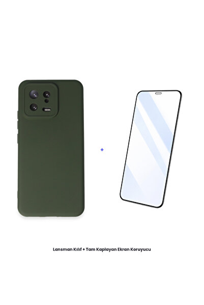 cepmoda حافظة مي 13 + مجموعة واقي شاشة مضاد للكهرباء الساكنة تغطي الشاشة بالك...