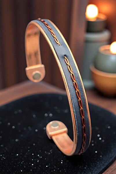 NBS Beautiful Naturel Stones Copper Pure Leather Unisex Adjustable Quality Br...