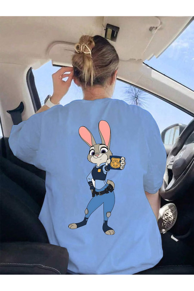 Sweet Cotton Custom Printed Oversize Cotton Crew Neck T-Shirt