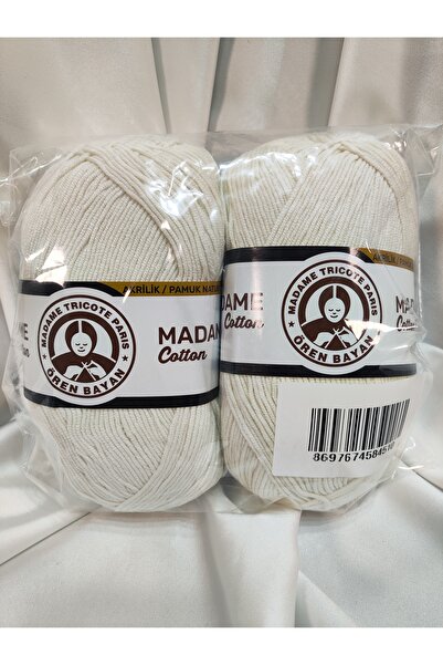 Ören Bayan MADAME COTTON Krem El Örgü İpi (2 Adet)- (Amigurumi İpi) - Renk: 002