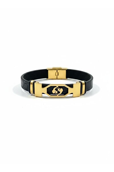 Handmade Premium Zodiac Pisces Bracelet, Textured Eco- Leather with Gold Deta...