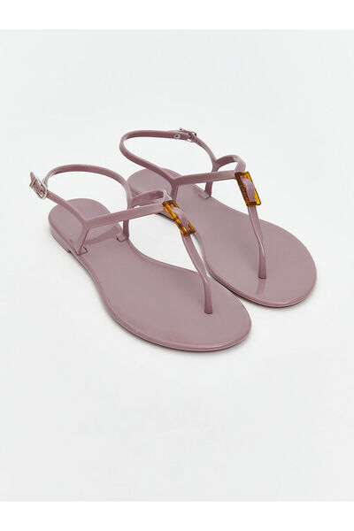 LC Waikiki Peak New Season Buckle Detailed Flip-Flop Women's Beach Sandals