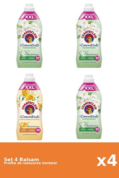 Chanteclair Set of 4 Chanteclair Balms: 3x White Musk, 1x Orange