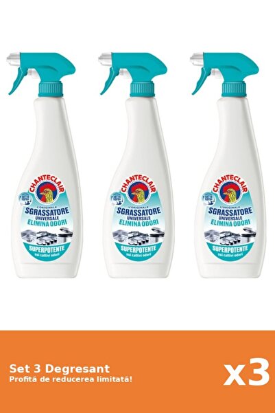 Chanteclair Set 3 Anti-Odor Degreaser, 600 ml
