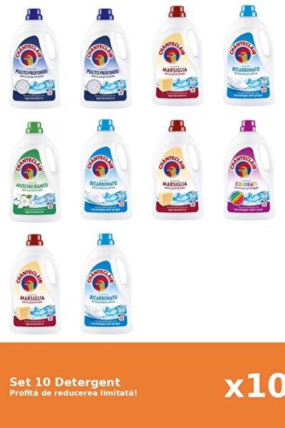 Chanteclair Set 10 Detergent Chanteclair: 2xClasic, 3xMarsilia, 3xBicarbonat,...
