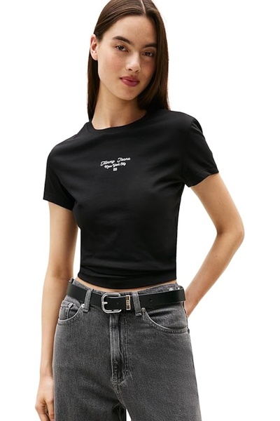 Tommy Hilfiger Tjw Slim Ess Logo 1 Tee Ext T-Shirt for Women