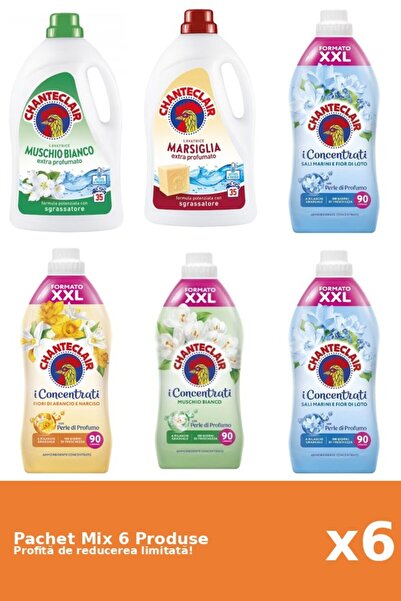 Chanteclair Set of 6 Mix Chanteclair: 2 Detergent, 4 Conditioner
