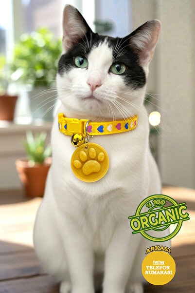 GAGGA GIFT Kişiye Özel Pati Figürlü Organik Kedi & Köpek Künyesi – İsim ve Nu...