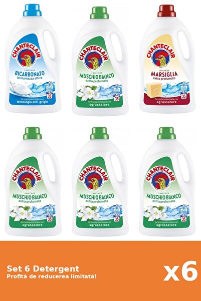 Chanteclair Set 6 Detergent Chanteclair: 1xBicarbonat, 4xMosc Alb, 1xMarsilia
