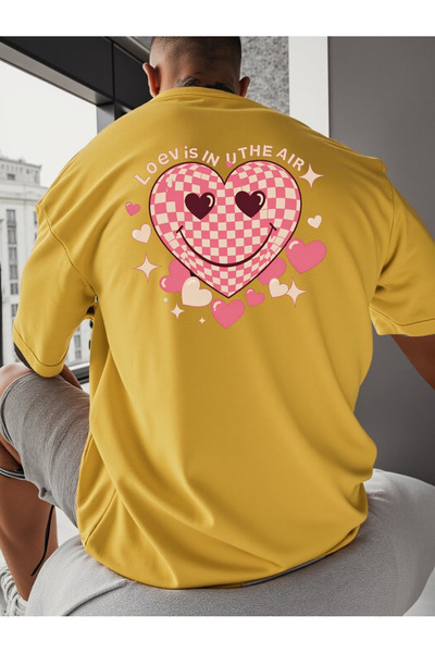 Sweet Cotton Kalip Printed Oversize Cotton Crew Neck T-Shirt