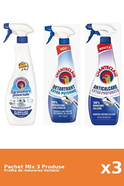 Chanteclair Set 3 Chanteclair Mix: 1 Degreaser, 2 Anti-limescale