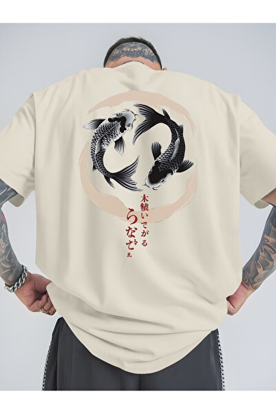 Sweet Cotton Balik printed oversize cotton bicycle collar t-shirt