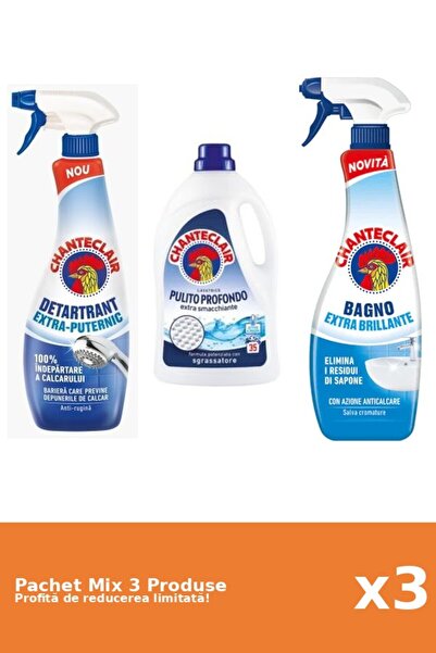 Chanteclair Set 3 Chanteclair Mix: 2 Anti-limescale, 1 Detergent