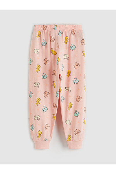 LC Waikiki Σετ Πιτζάμες για Κορίτσια με Κοντά Μανίκια σε Χρώμα Εκρού