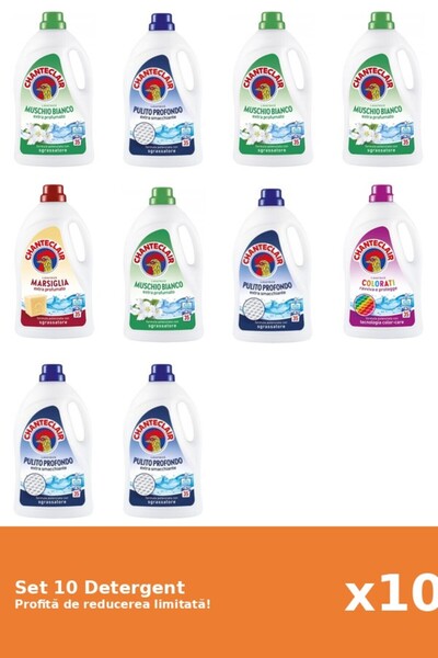 Chanteclair Set 10 Detergent Chanteclair: 4xMosc Alb, 4xClasic, 1xMarsilia, 1...
