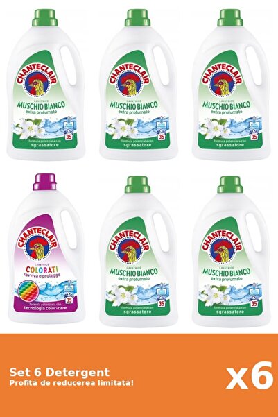 Chanteclair Set 6 Detergent Chanteclair: 5xMosc Alb, 1xColor