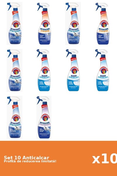 Chanteclair Set 10 Anticalcar Chanteclair: 4xPuternic, 2xRapid, 3xClasic, 1xP...