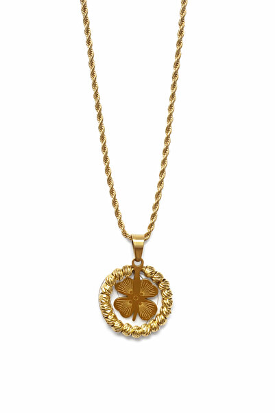 GLOW ACCESSORIES BAE Stainless Steel Stainless Steel Clover Dorica Necklace