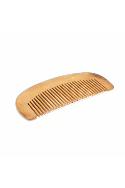 Doğal Ahşap Anti-statik Oval Geniş Dişli Tarak 15,5x5 cm