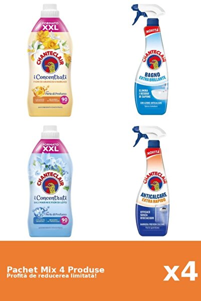 Chanteclair Set of 4 Chanteclair Mix: 2 Conditioner, 2 Anti-limescale