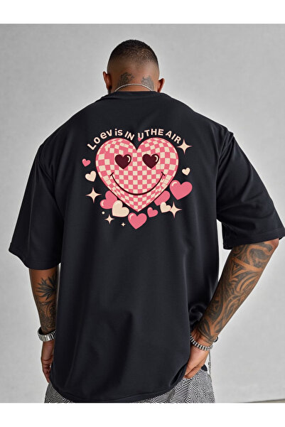 Sweet Cotton Kalip Printed Oversize Cotton Crew Neck T-Shirt