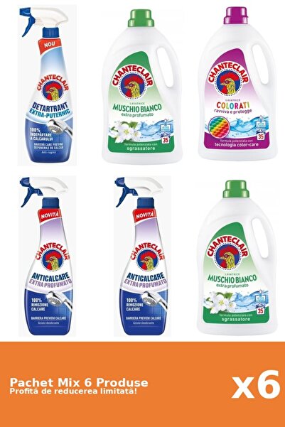 Chanteclair Set of 6 Chanteclair Mix: 3 Anti-limescale, 3 Detergent