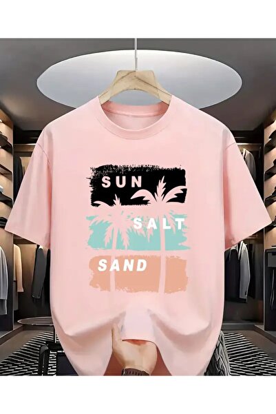 ORVIO Group T-Shirt, Summer, Beach, Palm Tree, Printed, Everyday, Touristy, C...