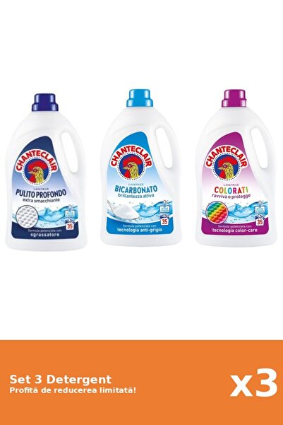 Chanteclair Set 3 Detergent Chanteclair: 1xClasic, 1xBicarbonat, 1xColor