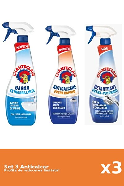 Chanteclair Set of 3 Chanteclair Anti-limescale: 1xClassic, 1xRapid, 1xPowerful