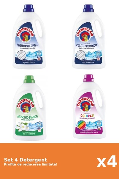 Chanteclair Set 4 Detergent Chanteclair: 2xClasic, 1xMosc Alb, 1xColor