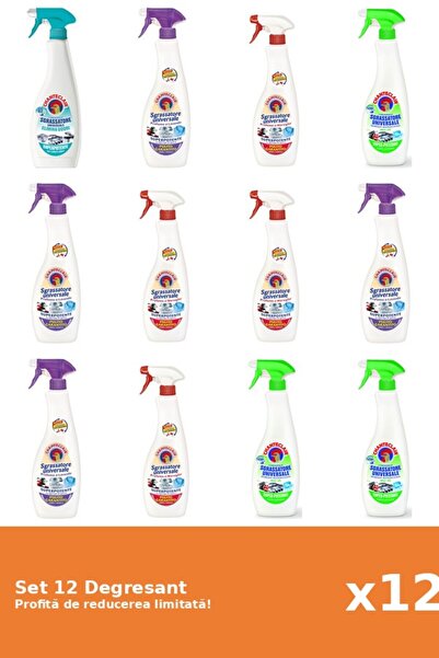 Chanteclair Set of 12 Chanteclair Degreaser: 1xAnti-Odor, 4xLavender, 4xMarse...