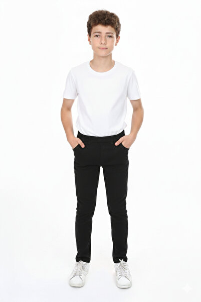 CUBBUX Boys' School Trousers with Elastic Waist and Camisole