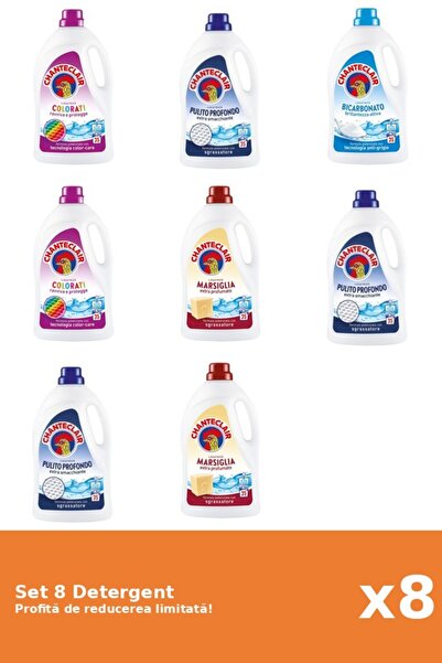 Chanteclair Set 8 Detergent Chanteclair: 2xColor, 3xClasic, 1xBicarbonat, 2xM...
