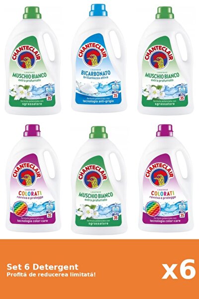 Chanteclair Set 6 Detergent Chanteclair: 3xMosc Alb, 1xBicarbonat, 2xColor