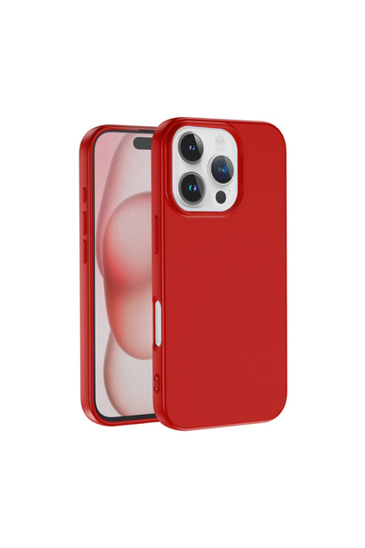 Paladyum Case iPhone 16 Pro Max Compatible Velvet Red Launch Silicone Case
