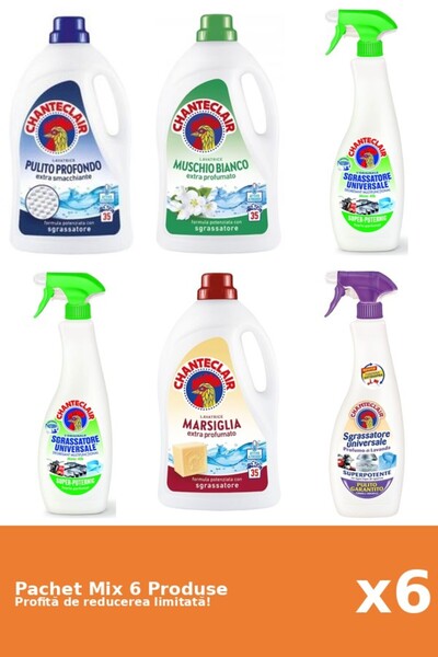 Chanteclair Set 6 Mix Chanteclair: 3 Detergent, 3 Degresant
