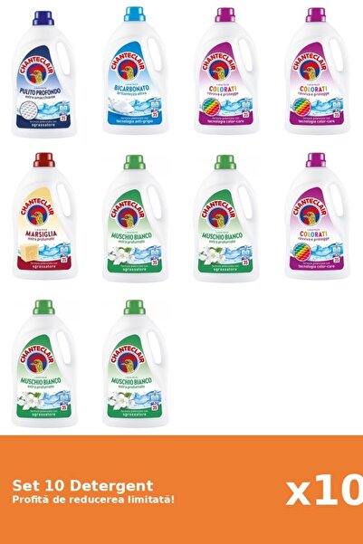 Chanteclair Set 10 Detergent Chanteclair: 1xClasic, 1xBicarbonat, 3xColor, 1x...