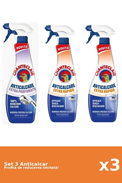 Chanteclair Set of 3 Chanteclair Anti-limescale: 1xScented, 2xRapid