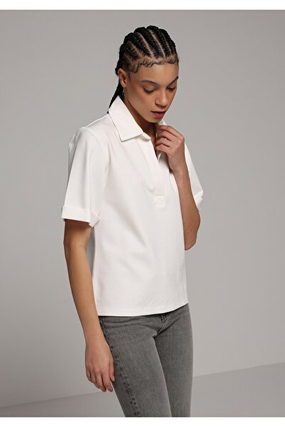 Colin's Regular Fit Round Neck Solid Women's White Short Sleeve T-Shirt