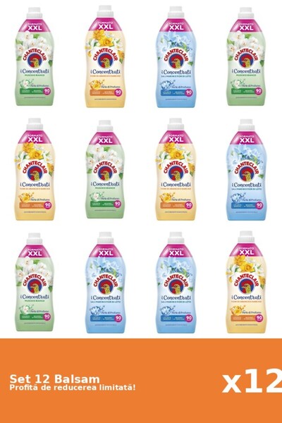 Chanteclair Set 12 Balsam Chanteclair: 4xMosc Alb, 4xPortocale, 4xLotus