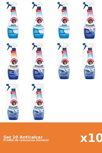Chanteclair Set 10 Anticalcar Chanteclair: 3xClasic, 2xParfumat, 1xRapid, 4xP...