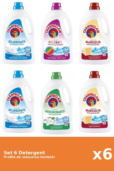 Chanteclair Set 6 Detergent Chanteclair: 2xBicarbonat, 1xColor, 2xMarsilia, 1...