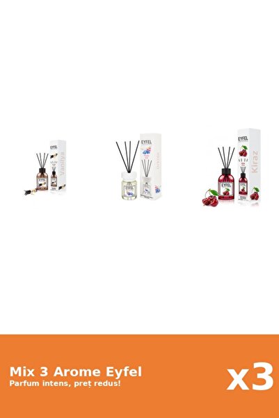 Eyfel Set 3 Mix Eyfel: 1x Cirese, 1x Orhidee, 1x Vanilie