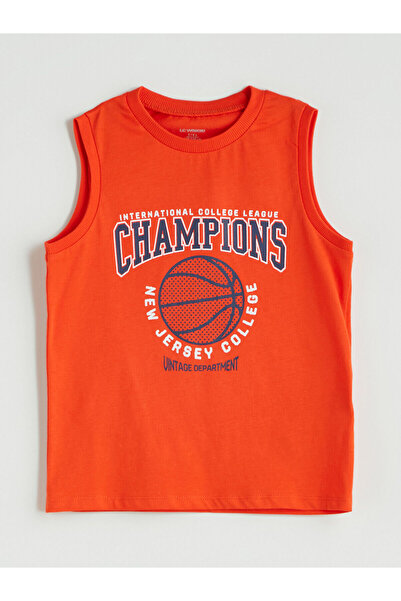 LC Waikiki Vizyon New Season Crew Neck Printed Boys' Tank Top