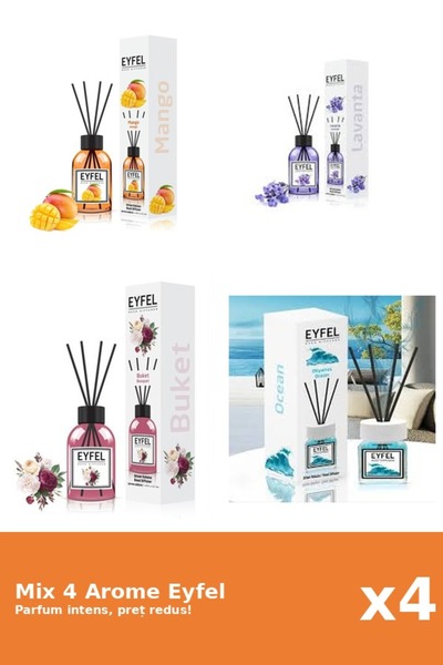 Eyfel Set 4 Mix Eyfel: 1x Bouquet, 1x Lavanda, 1x Mango, 1x Ocean