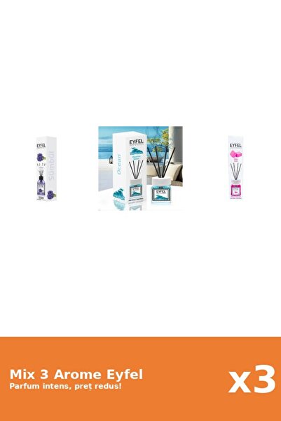 Eyfel Set 3 Mix Eyfel: 1x Bubble Gum, 1x Ocean, 1x Zambile