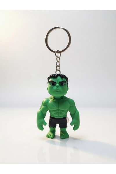 NOMOTHETIC Hulk Yeşil Dev Eklemli Anahtarlık ve Mini Figür | Hediyelik