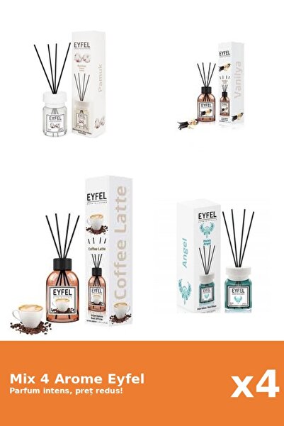 Eyfel Set 4 Mix Eyfel: 1x Angel, 1x Bumbac, 1x Cafea, 1x Vanilie